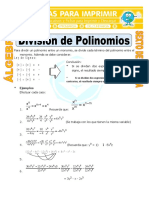 División de Polinomios para Sexto de Primaria