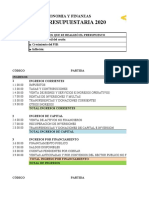 Proforma Presupuestaria 2020: Ministerio de Economia Y Finanzas