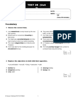 TEST 2B (Unit 2) : Vocabulary