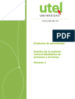 Control Estadístico de Procesos y Servicios - Semana 2 - P