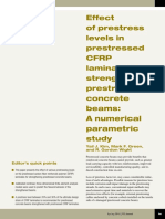 Effect of Prestress Levels in Prestressed CFRP Laminates