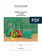 General Chemistry II Module 1st Quarter