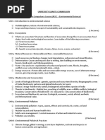 Environmental Sciences-CBCS-PU-2018