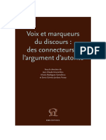 Voix Et Marqueur Du Discours