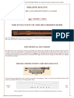 PHILIPPE BOLTON, RECORDER MAKER - The Evolution of Recorder Bore Profiles Over The Centuries