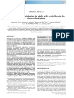 Physical Activity Participation by Adults With Cystic Fibrosis: An Observational Study