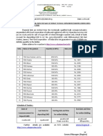 Notice Inviting Financial Bids For Sale of Wheat To Bulk Consumers/Traders Under Omss (D) Bulk Through E-Auction