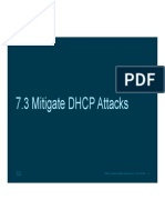 7.3 Mitigate DHCP Attacks