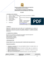 Silabo Taller de Construcción de Software - 2020-2