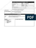 English Lesson Plan Form 5 2021: Date DAY Level Time Focus Skills Class Topic Theme Learning Outcomes