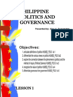 Philippine Politics and Governance: Presented By: Alex A. Dumandan