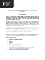 Procedimiento Manejo Seguro de Maquinas y Herramientas Manuales