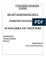 Summaries of Chapters: Karachi University Business School