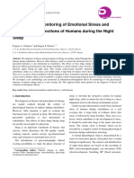 Importance of Monitoring of Emotional Stress and Physiological Functions of Humans During The Night Sleep