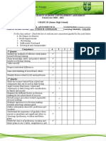 To The Class Adviser: Check The Box To Indicate Your Assessment Guided by The Scale Below