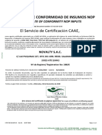 Certificado Organico SYSTEMIC