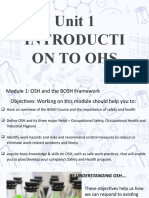 Unit 1 Module 1 Osh and Bosh Framework