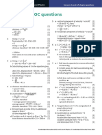 Answers To EOC Questions: Cambridge International AS Level Physics