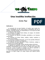 Paz Sixto Una Insolita Invitacion