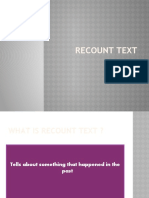 Recount Text and Past Tense