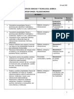 Dosificación Didáctica - TS - CyT - Química - 3°