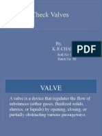 Check Valves: By, K.R.Charan