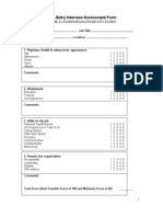 Data Entry Interview Assessment Form