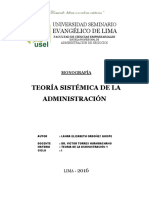 Teoría Sistémica de La Administración