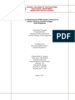 Factors Influencing The STEM Student's Performance in Basic Calculus at Central Colleges of The Philippines