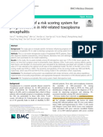 Development of A Risk Scoring System For Prognostication in HIV-related Toxoplasma Encephalitis