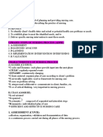 Nursing Process: CYCLIC-regularly Repeated Events DYNAMIC - Continuously Changing