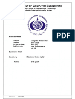 Computer Architectutre Manual 8 2019-Cpe-27 Muhammad Usama Saghar