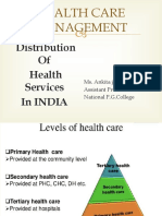 Health Care Management: Distribution of Health Services in India