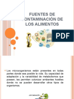 Fuentes de Contaminacion de Los Alimentos