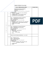 Year 3: Sample Weekly Plan 2011