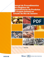 Sistema Firjan Manual Procedimentos Registro Agroindustrias Produtos Origem Animal 2016