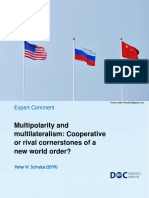 Peter W. Schulze Multipolarity and Multilateralism 1