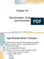 Connecting Disorientation, Delirium and Dementia