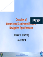 Overview of Oceanic and Continental Remote Navigation Specifications