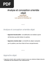 Analyse Et Conception Orientée Objet: Université Cadi Ayyad Ecole Supérieur de Technologie-Safi