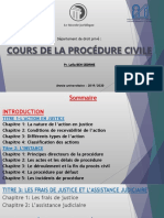 Cours Procédure Civile - Pr. Laila Ben Seddrine