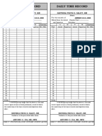 Daily Time Record Daily Time Record: Kryshia Fritz D. Salut, RN Kryshia Fritz D. Salut, RN