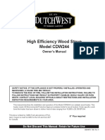 High Efficiency Wood Stove Model CDW244: Owner's Manual