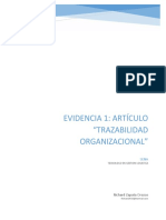 Evidencia 1 Artículo Trazabilidad Organizacional