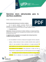 Ejercicios Microestructurales para La Escritura Académica.