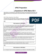 Pollity Questions For UPSC Mains GS 2