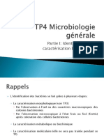 TP4 Microbiologie Générale-Identification Par Caractérisation Biochimique