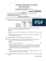 Pakistan Institute of Public Finance Accountants: Winter Exam-2018