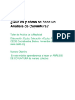 QUÉ ES Y CÓMO SE HACE UN ANÁLISIS DE COYUNTURA. Versión Resumida.20042020