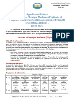 AppelCandidature Masters